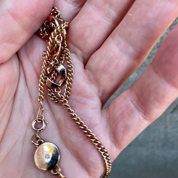 Marc by Marc Jacobs Rose Gold Tone Chain Link Station Choker Necklace - Picture 11 of 15